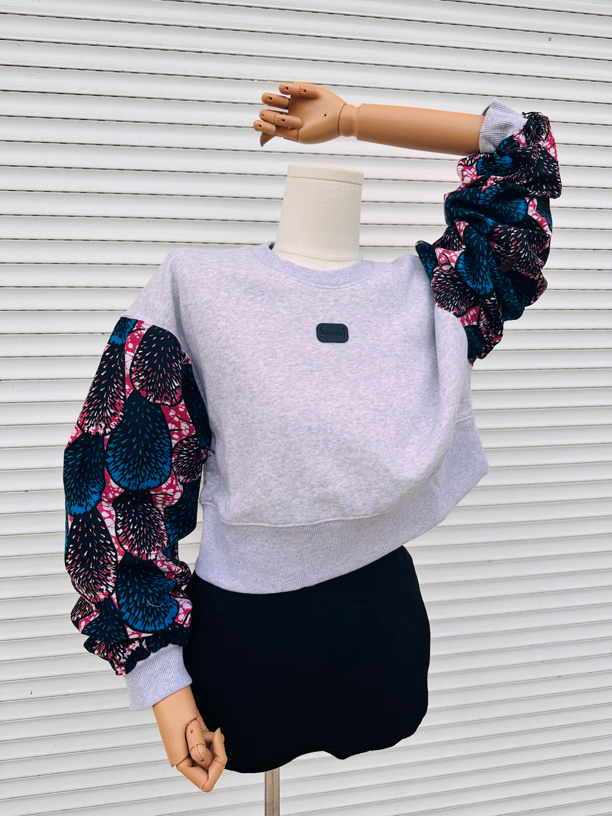 Warmer Sweatshirt aus Baumwolle & Wax – Grau / Neu