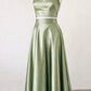 Sage Green Satin Fabric - 3-meter piece - Supreme Quality