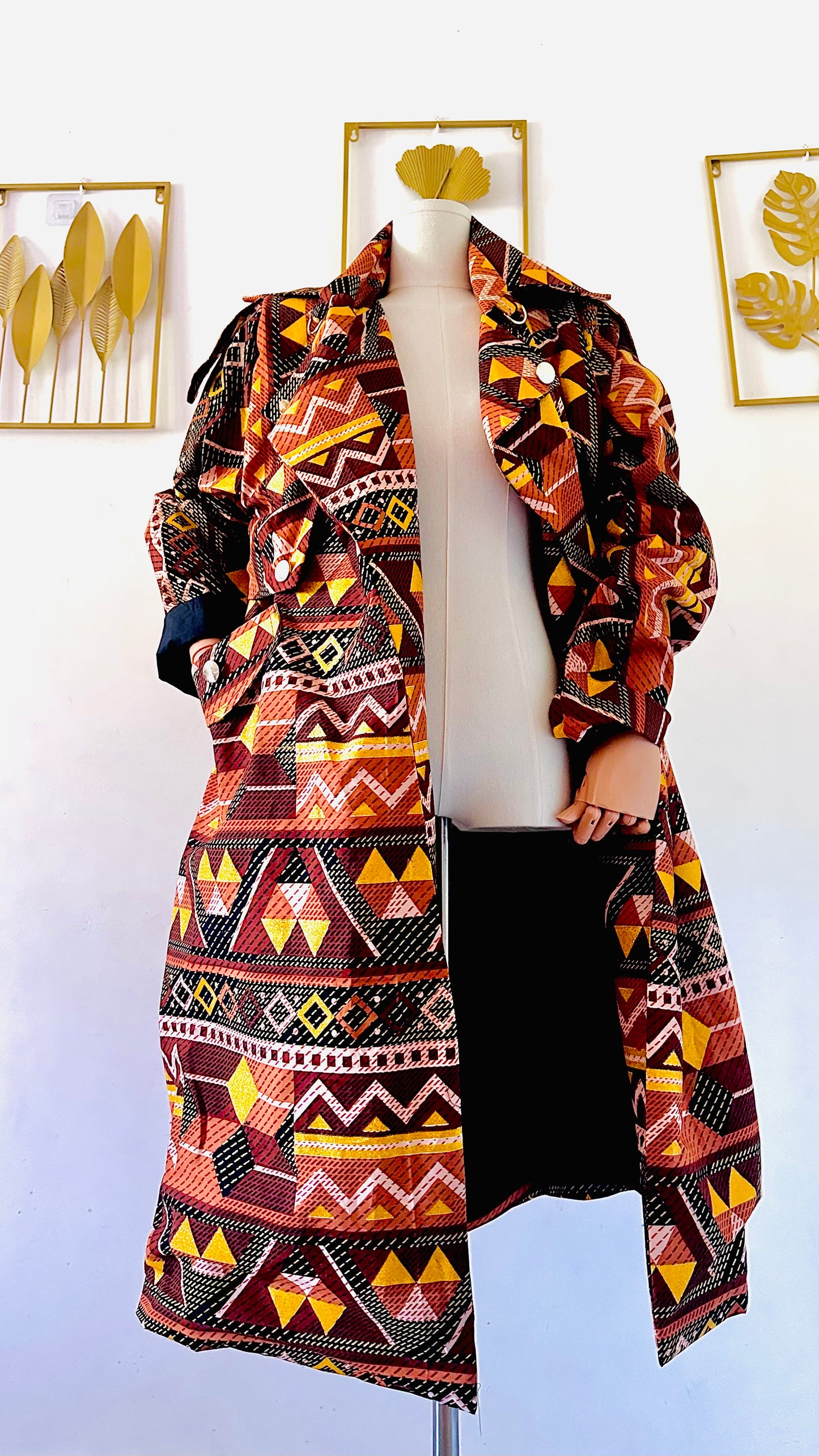 Women's Wax Trench Coat Brown / Iconic Collection / Adjustable Waist