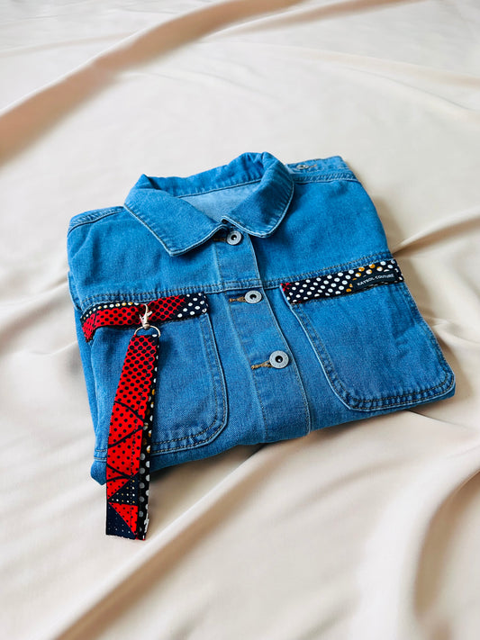 Veste brodée style africaine - Veste en jean Brodé