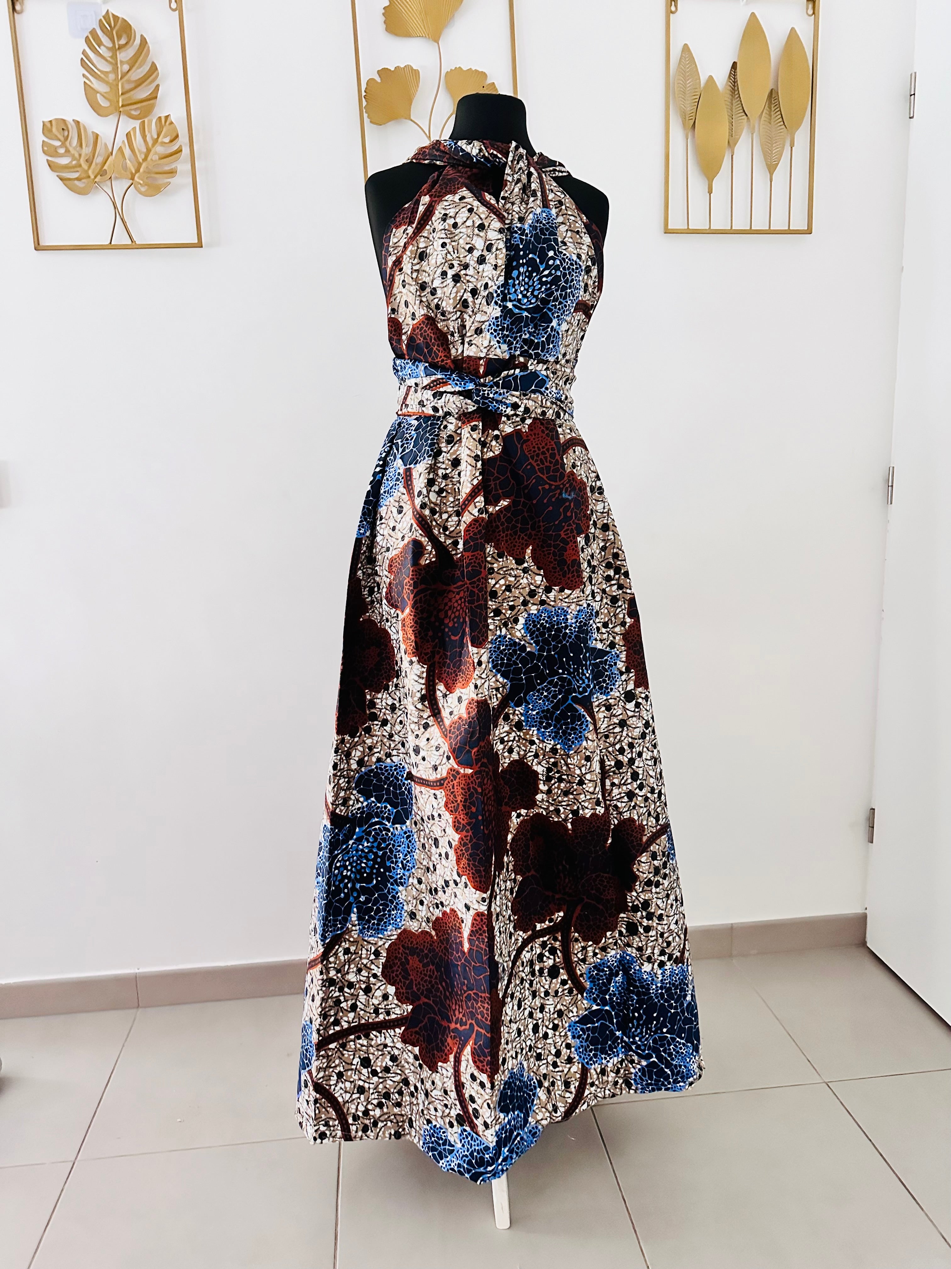 Robe de soiree africaine Robe convertible en wax