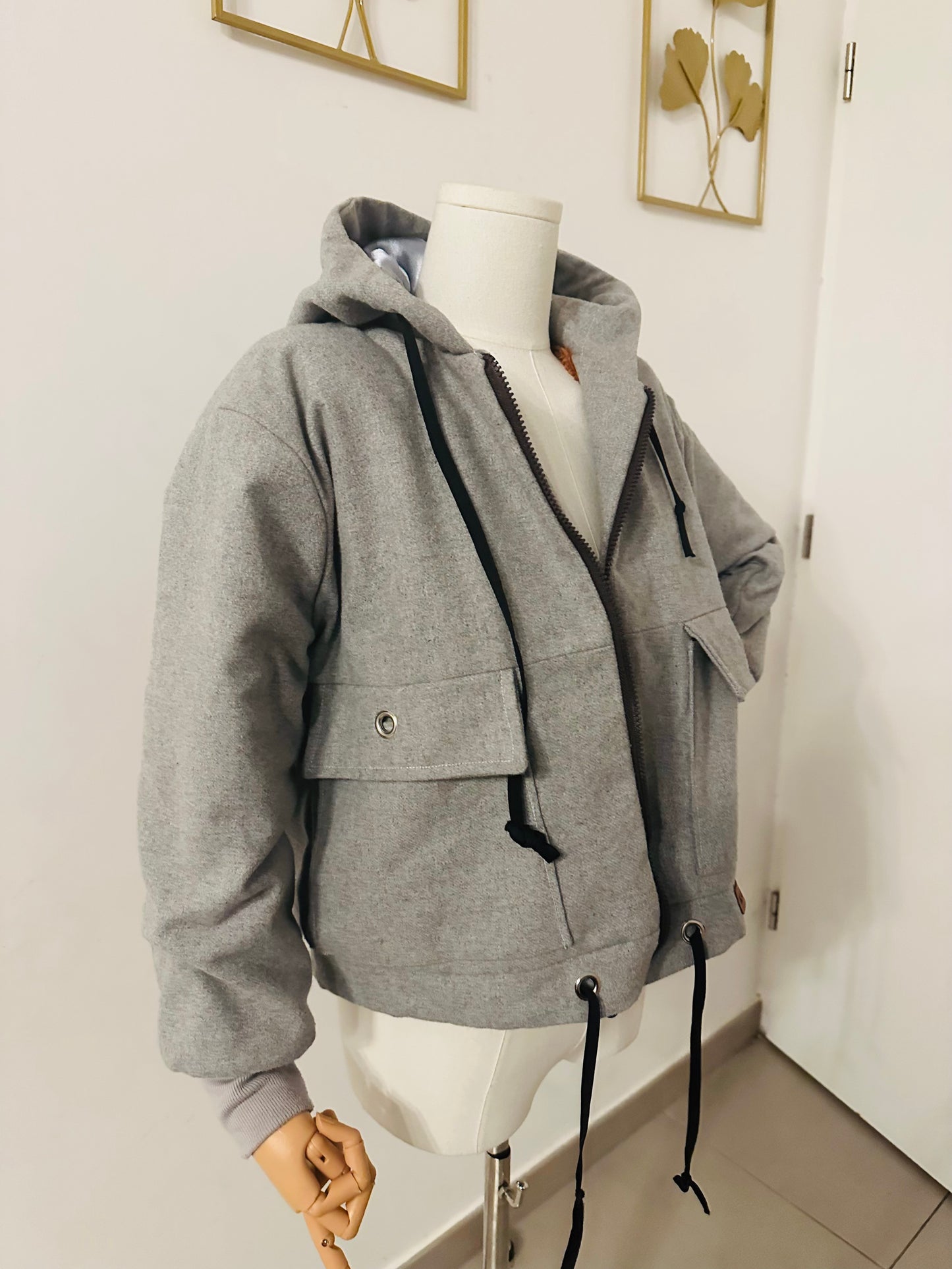 Patron couture PDF – Veste Blouson Messaouda Enfant (1 à 12 ans) Avec Instruction Video