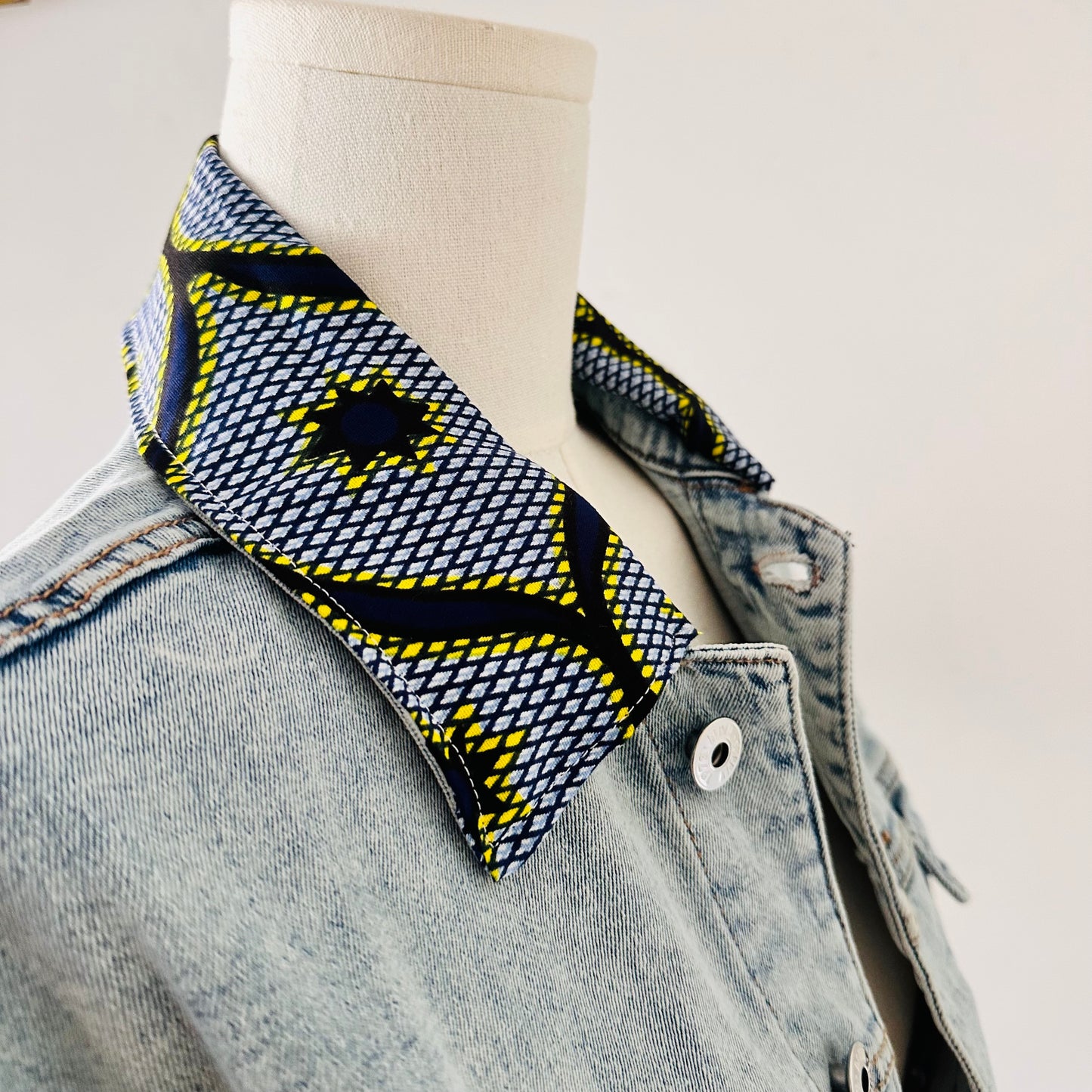 African jacket - denim and Wax jacket - Women