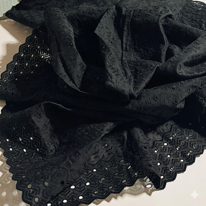 Tissu Broderie Anglaise Coton Premium – Coupon 1 à 5 m