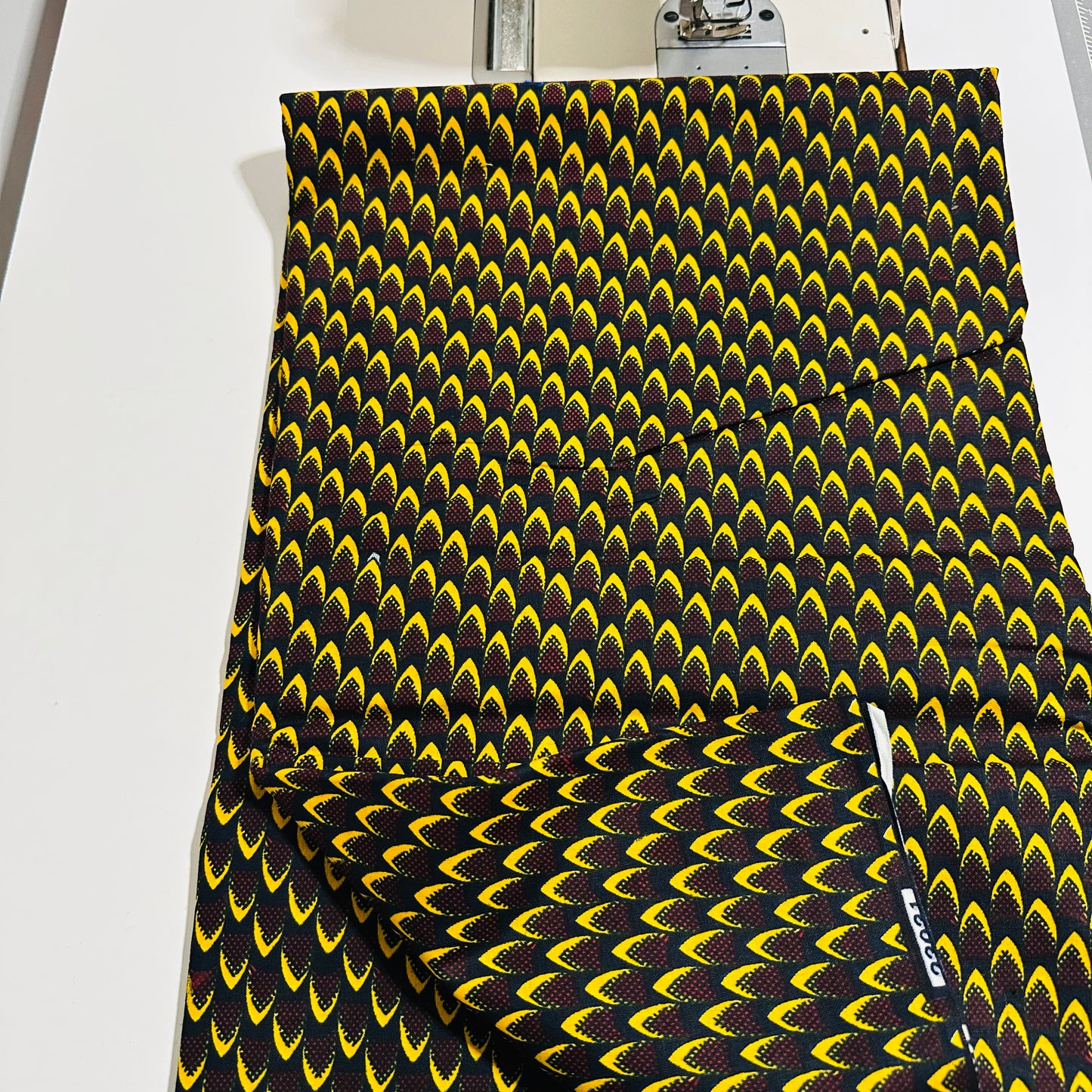 Tissu wax jaune marron / Coupon de 3 / 100 % coton