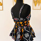Bustier en wax - haut style corset en pagne