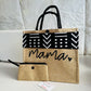 Cadeau personnalisé Mama - Sac jute haute qualité avec Wax - sac wax - sac et trousse