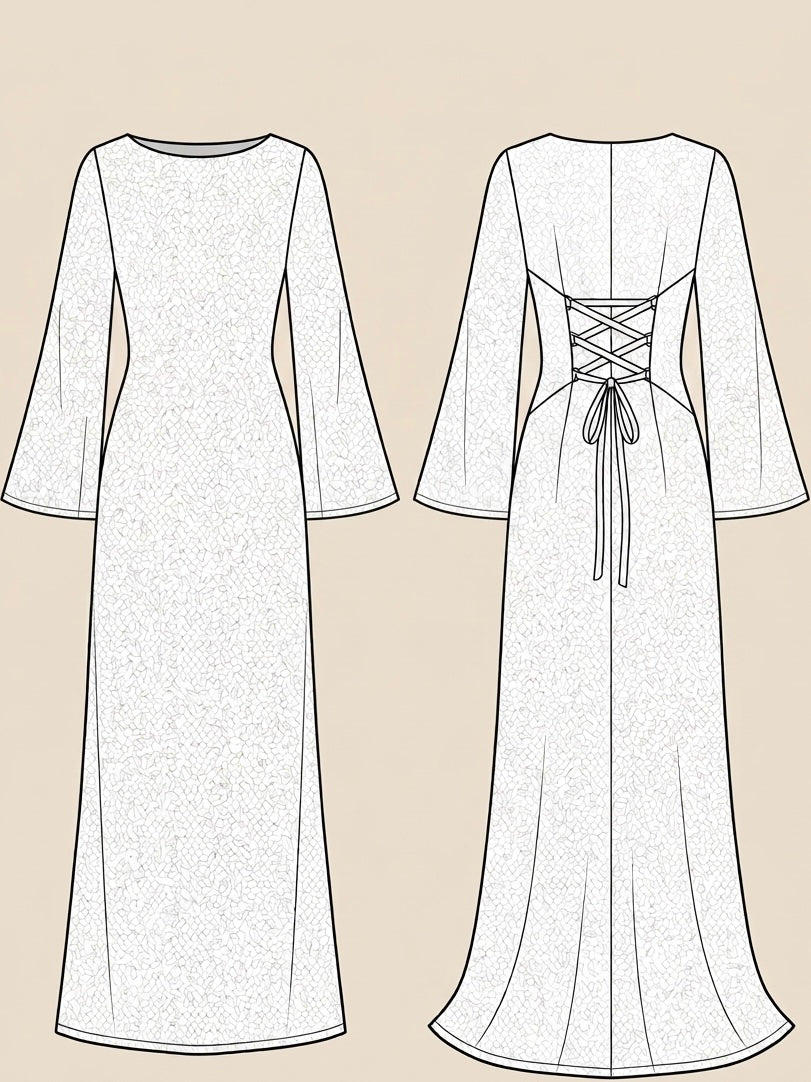 Patron PDF Aïsha – Robe & Blouse Femme / 1 Patron Multi Possibilité / XS/8XL / A4/A0 / Video