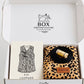 Box couture haut Sia – Patron 34/56 + tissu 100% Imprimé Leopard  + Mercerie assorti complet