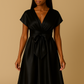 Robe convertible Noir en Satin - Robe de soirée Kaysol