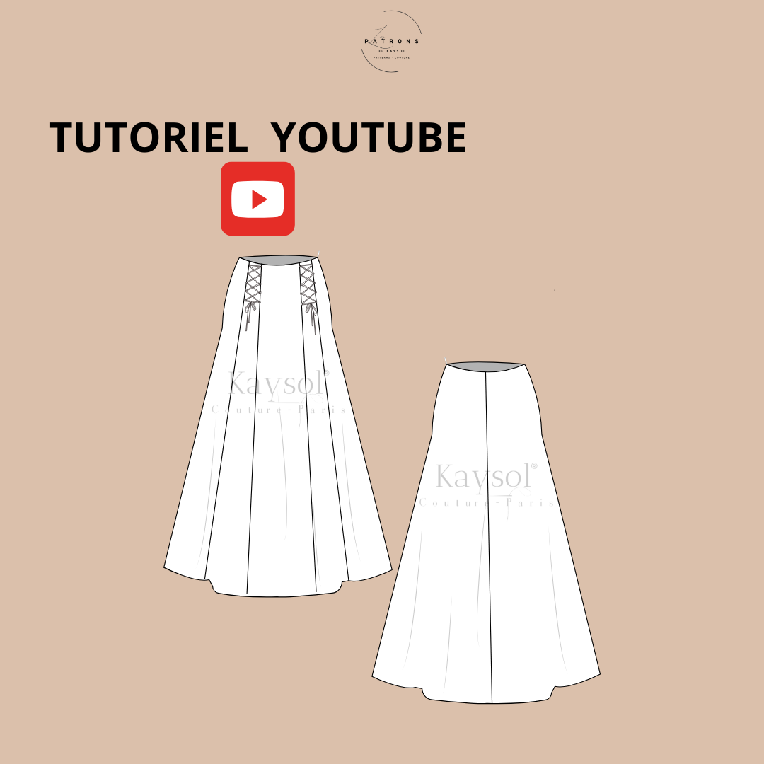 Jupe Facile à coudre - Patron PDF Jupe Original - 12 tailles EU/US - coudre une jupe femme - patron couture tenue- moderne- patron couture femme 