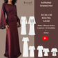 Patron PDF Aïsha – Robe & Blouse Femme / 1 Patron Multi Possibilité / XS/8XL / A4/A0 / Video