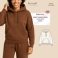 Patron de sweat à capuche femme avec poche kangourou et capuche doublée. Confortable, moderne et facile à coudre – du XS au 8XL.