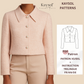Patron PDF veste courte Noor femme. Coupe droite chic et facile à coudre. Idéal pour progresser ou offrir à une passionnée de couture. Tailles 34–56.