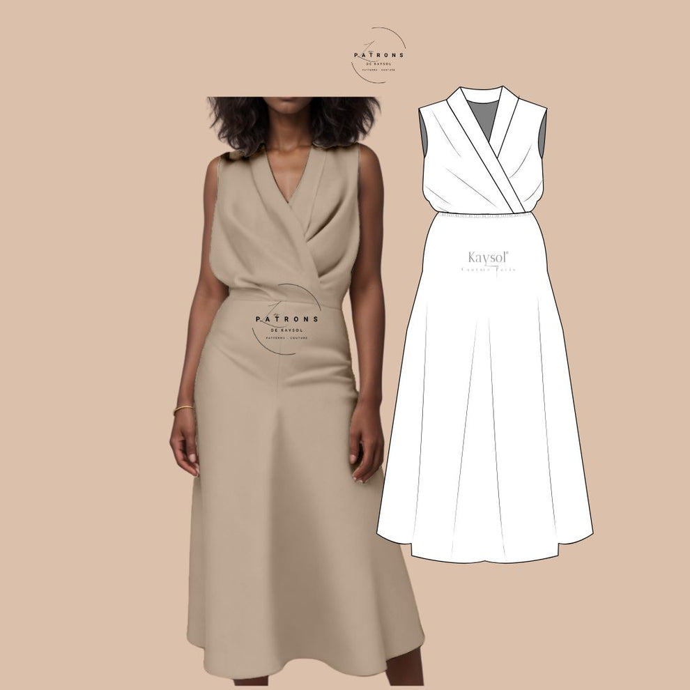 Patron Robe Longue Fluidenull