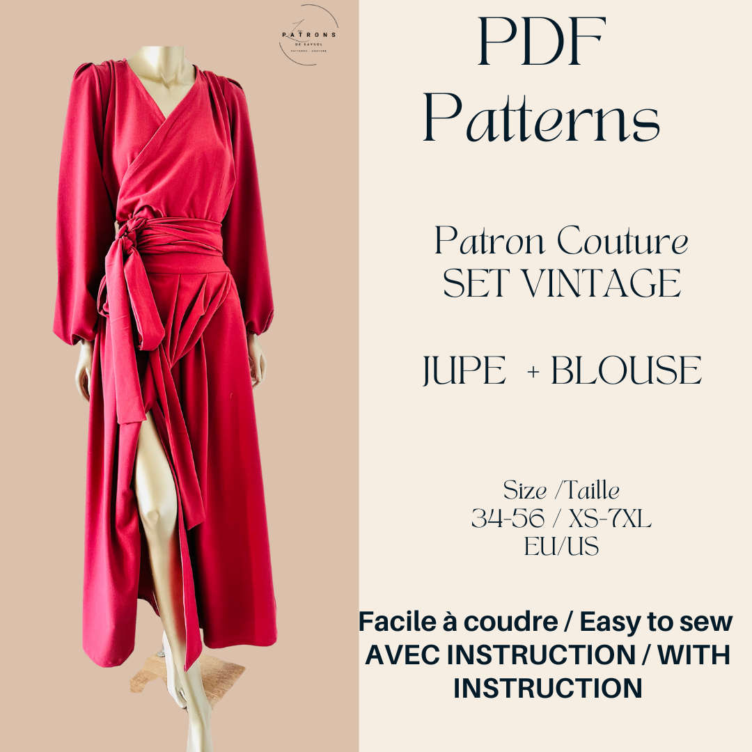 Patron couture vêtement vintage 