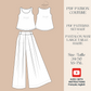 Set à Coudre été - Ensemble Haut et Pantalon maxi large - 12 tailles - PDF