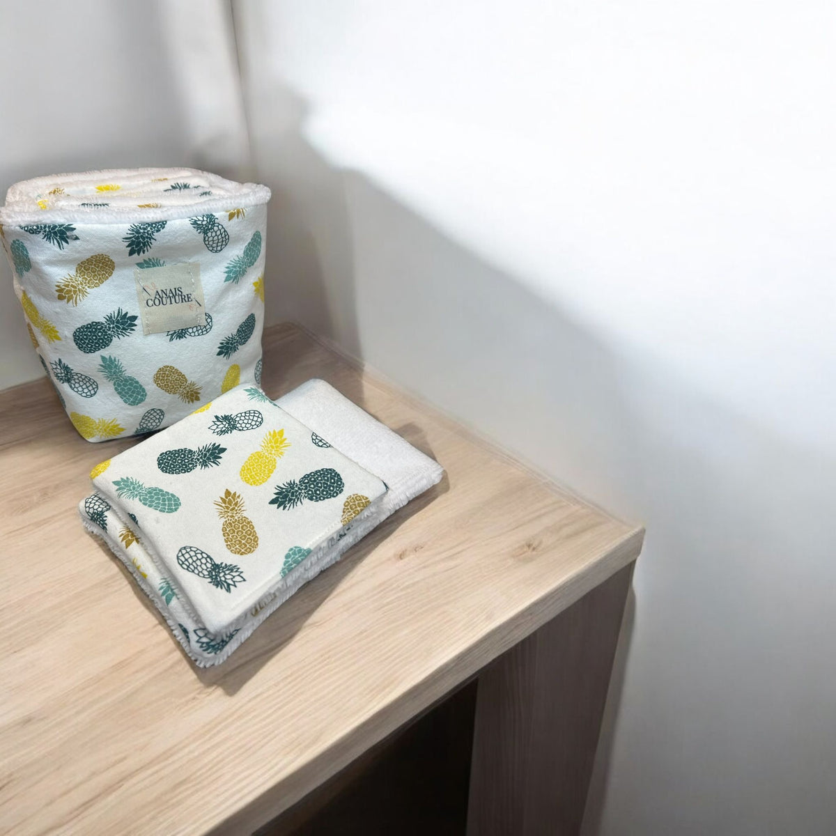 Panier + 10 Lingettes Démaquillantes Lavables – Coton & Matières Naturelles OEKO-TEX®