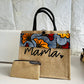 Cadeau personnalisé Mama - Sac jute haute qualité avec Wax - sac wax - sac et trousse