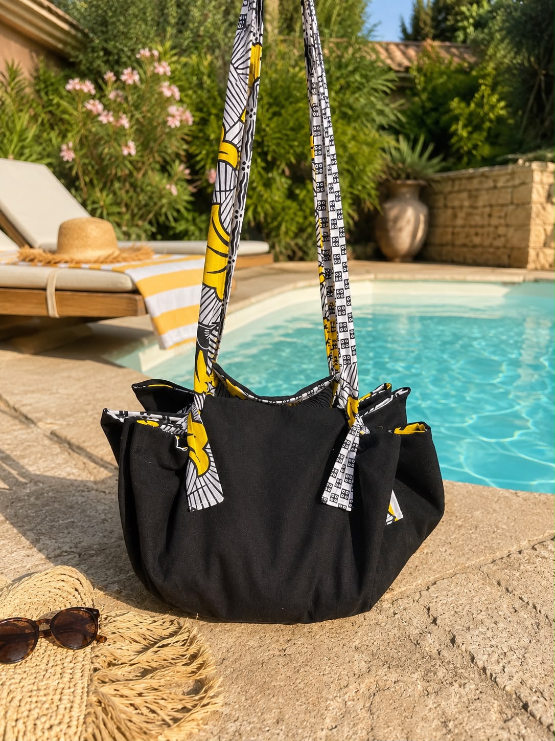 Sac réversible 2 en 1 – Sac & tapis de pique-nique en Wax - Sac Fiona