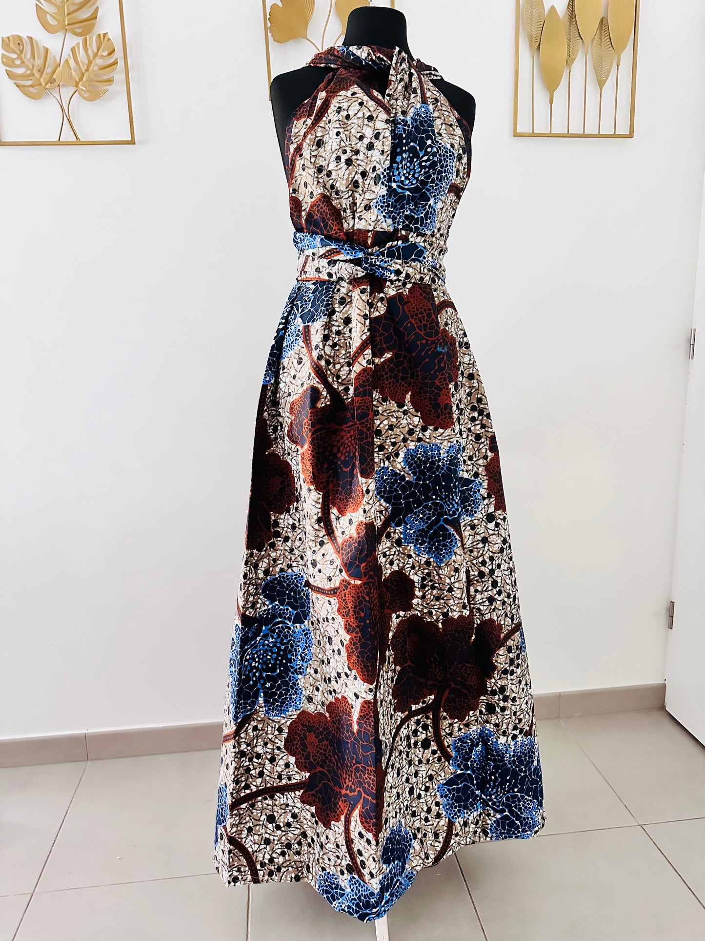 Robe de soirée africaine - Robe convertible en wax