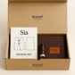 Box couture haut Sia – Patron + tissu 100% lin chocolat + mercerie assorti