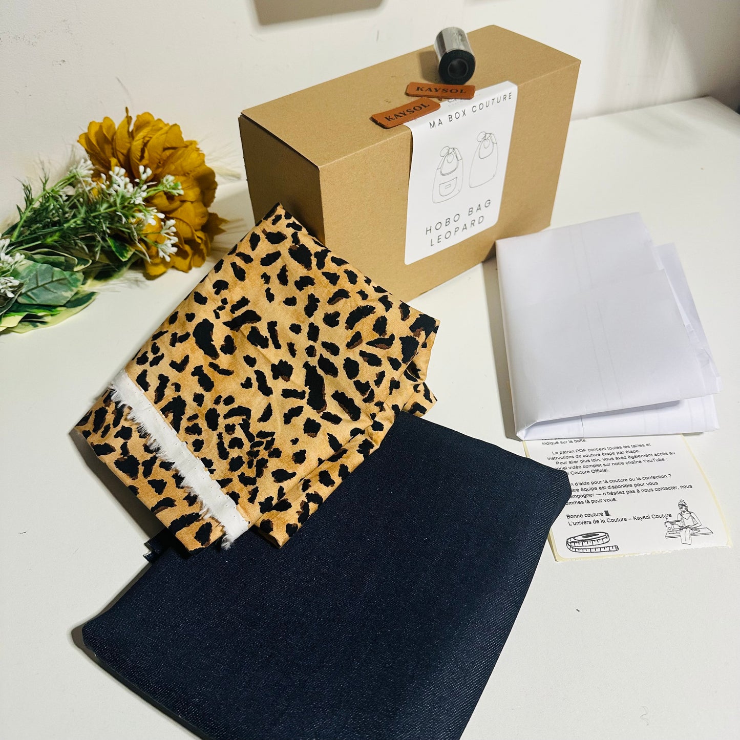 Box Couture – Sac Hobo Léopard | Kit couture complet débutant