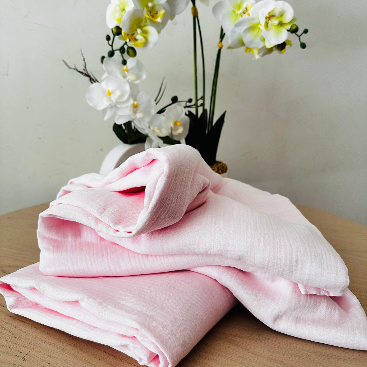 Tissu Double Gaze de coton – Rose Bloom | 100% coton | au mètre / Coupon