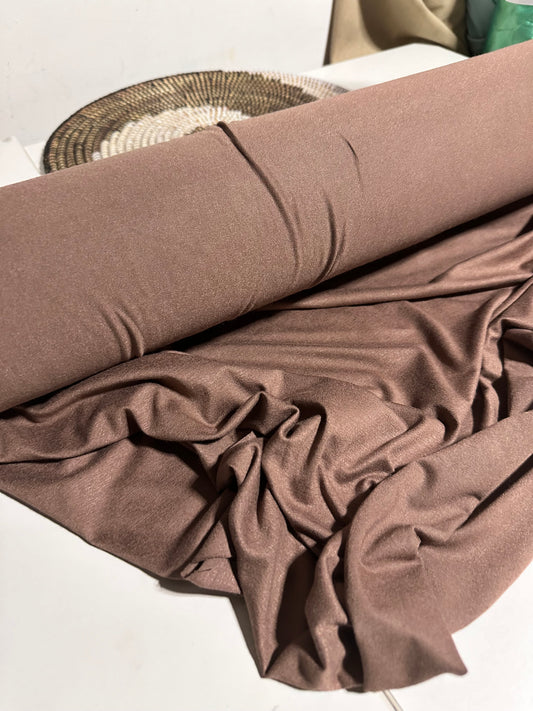 Tissu jersey marron taupe au mètre