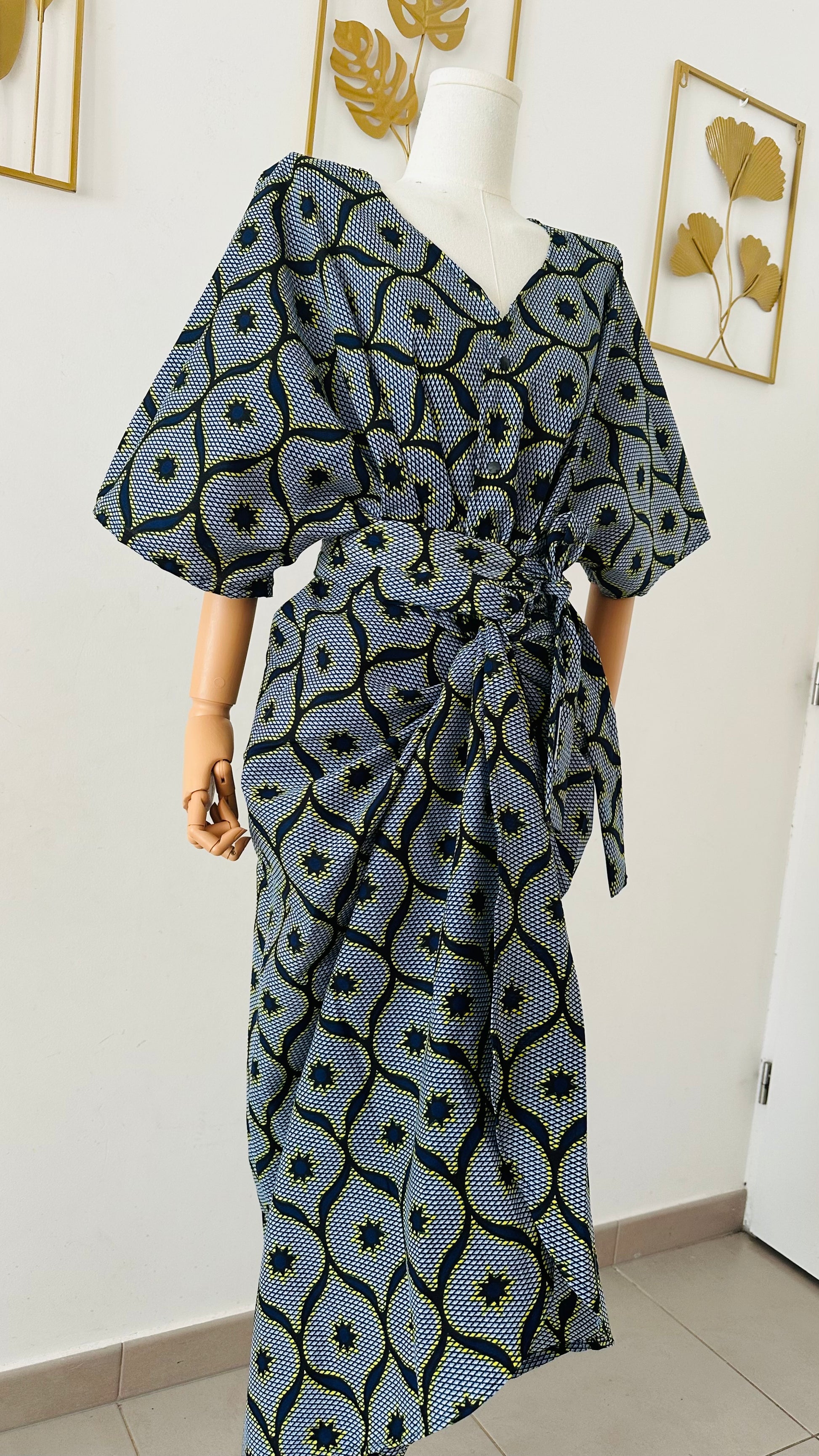 Ensemble deux pieces en Wax - Ensemble femme en Wax authentique - Kaysol Couture