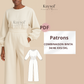 Dessin technique combinaison femme BINTA – patron PDF couture