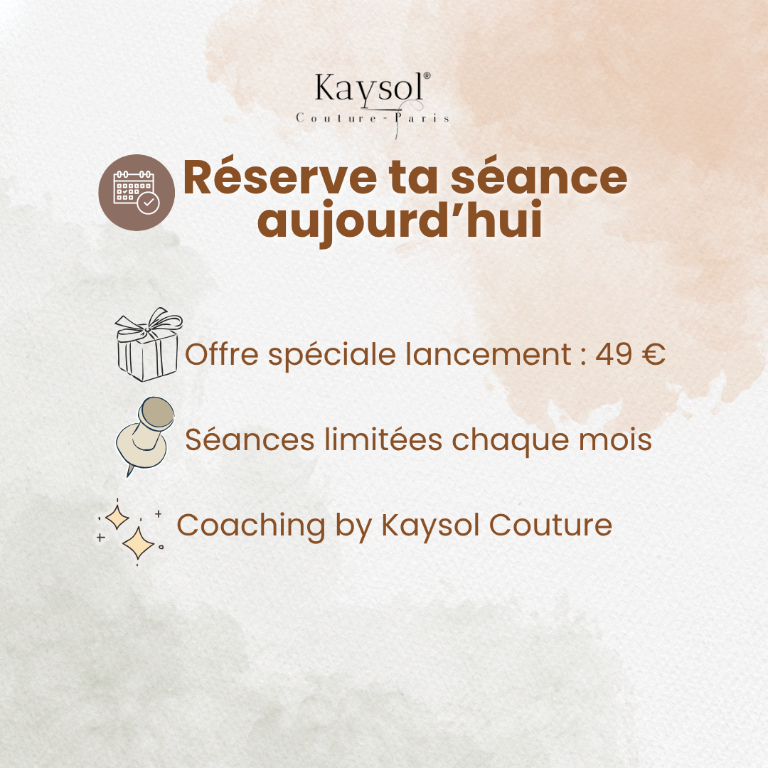 : Visuel du coaching couture en ligne Kaysol Couture – 1h en visio pour lancer sa marque