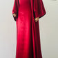Robe Nayla longue en satin brillant coupe chauve-souris avec ceinture torsadée, idéale pour mariage, demoiselle d’honneur, cérémonie ou tenue Aïd – Kaysol Couture.