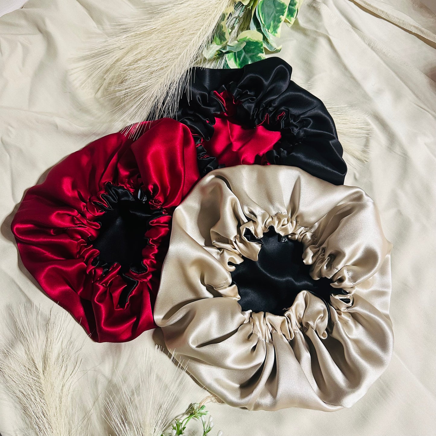 Bonnet en Soie réversible - 100 % Soie de mûrier - 19 mommes