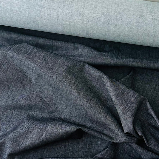 Tissu jean noir – 100 % coton – laize 150 cm