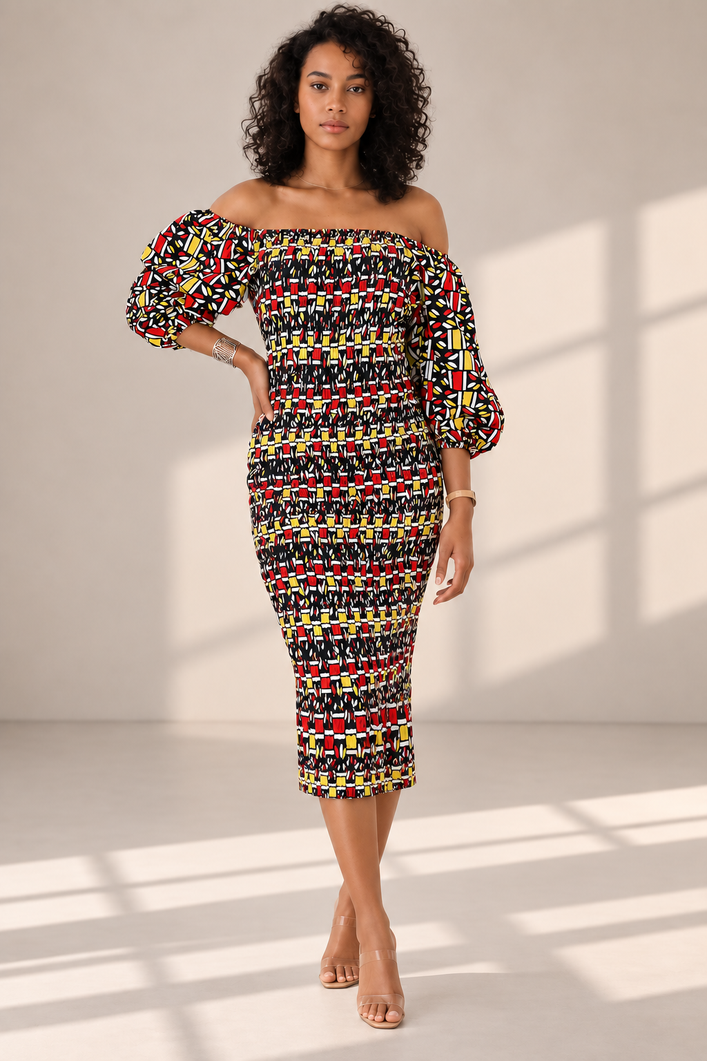 Mermaid dress in African print