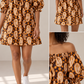 Vestido corto de wax / Beige
