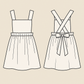 Patron Couture Enfant -PDF – Robe salopette Sadia fille, 1 à 12 ans