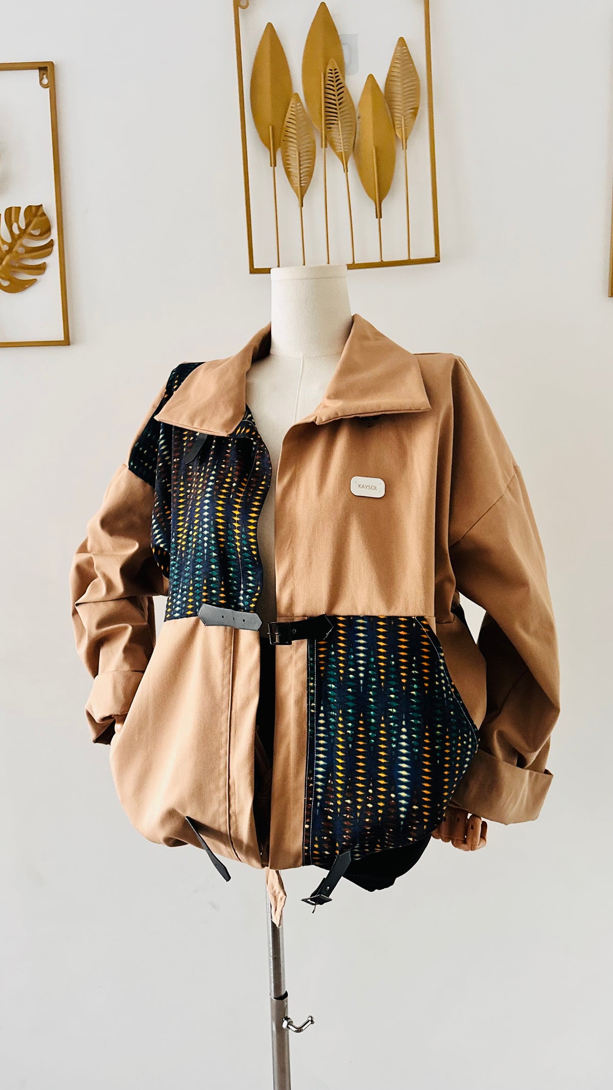 Veste Blouson Unisexe Oversize Beige Sable & Wax