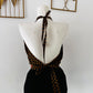 Top Femme en wax / Ajustable et Réversible / 100% coton / en Wax Marron