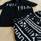 Ensemble enfant garçon Idriss – Bogolan noir et blanc – Fait main en coton