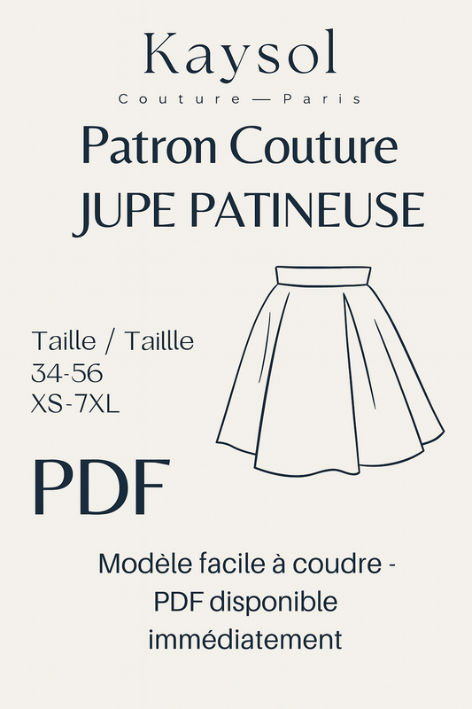 Patron Couture PDF - Jupe patineuse