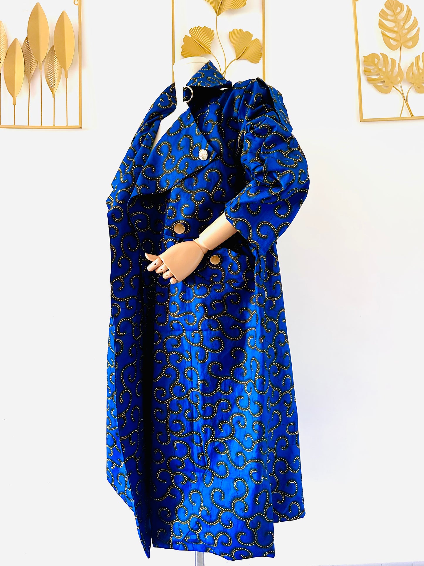 Wax Trench Coat / Iconic Collection / Adjustable waist / Royal Blue
