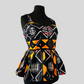 Bustier en wax - haut style corset en pagne