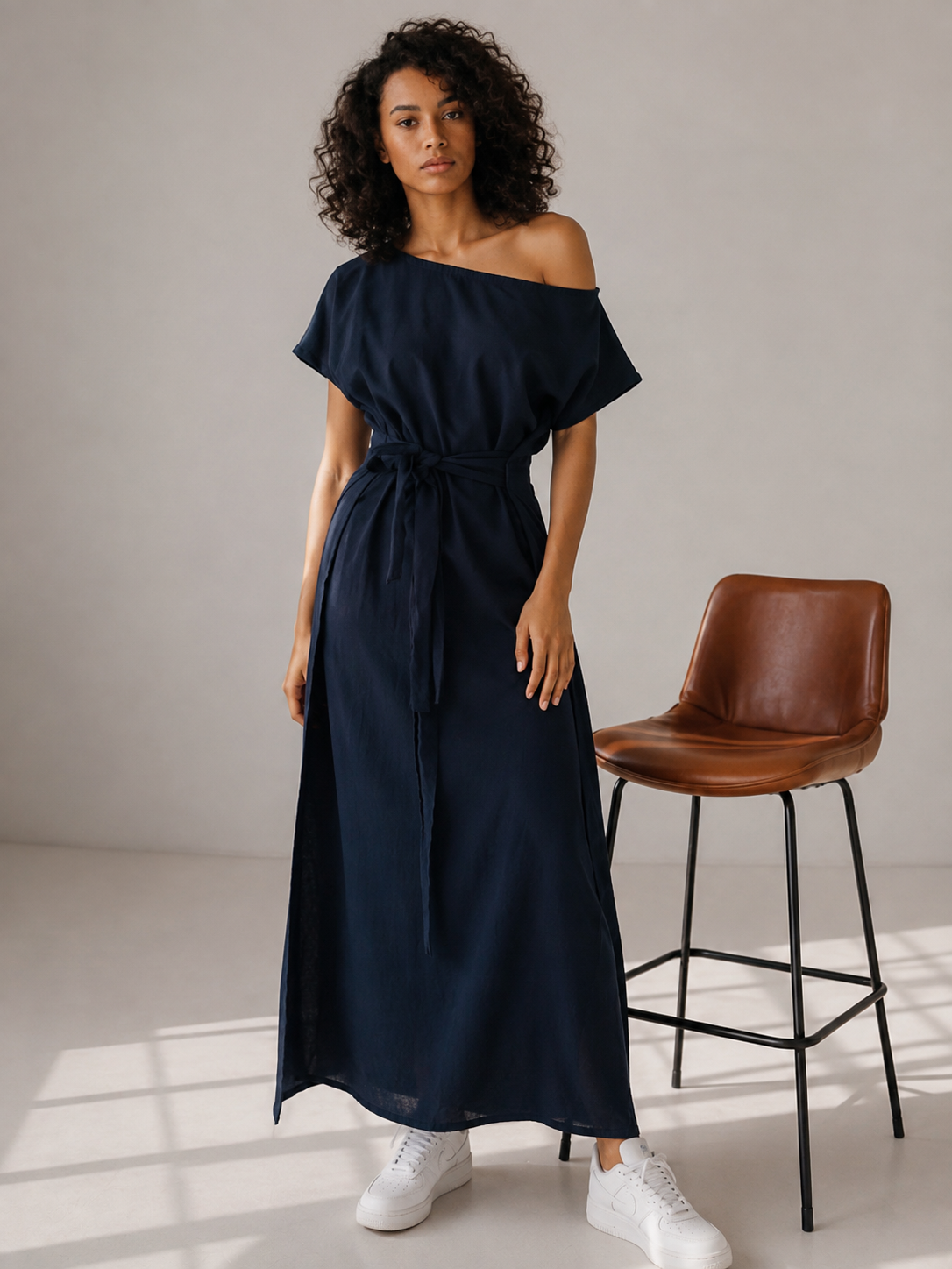 Robe convertible Laya / Bleu marine / robe ajustable / robe femme grande taille / robe Kaysol couture 