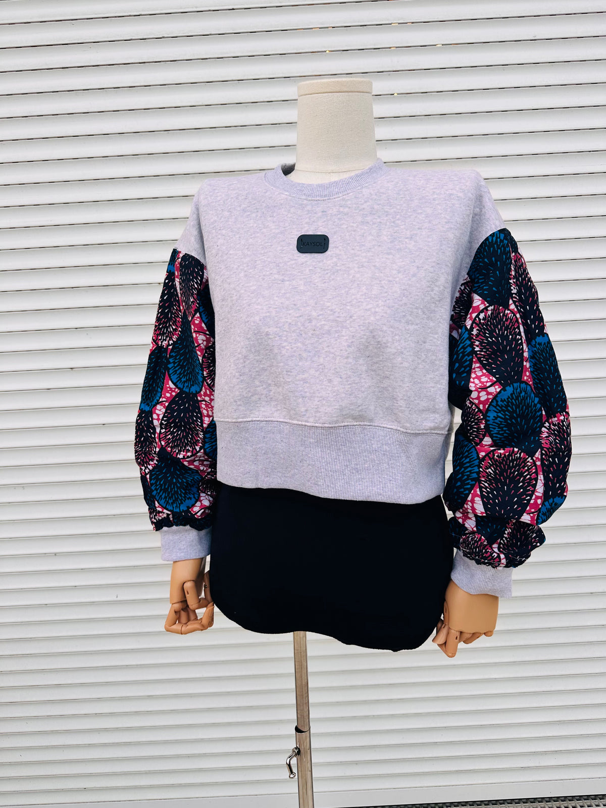 Warmer Sweatshirt aus Baumwolle & Wax – Grau / Neu