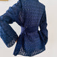 Navy Blue Broderie Anglaise Kimono – Women's Broderie Jacket / Iconic