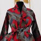 veste africaine rouge- kimono - kimono rouge- kimono femme en wax