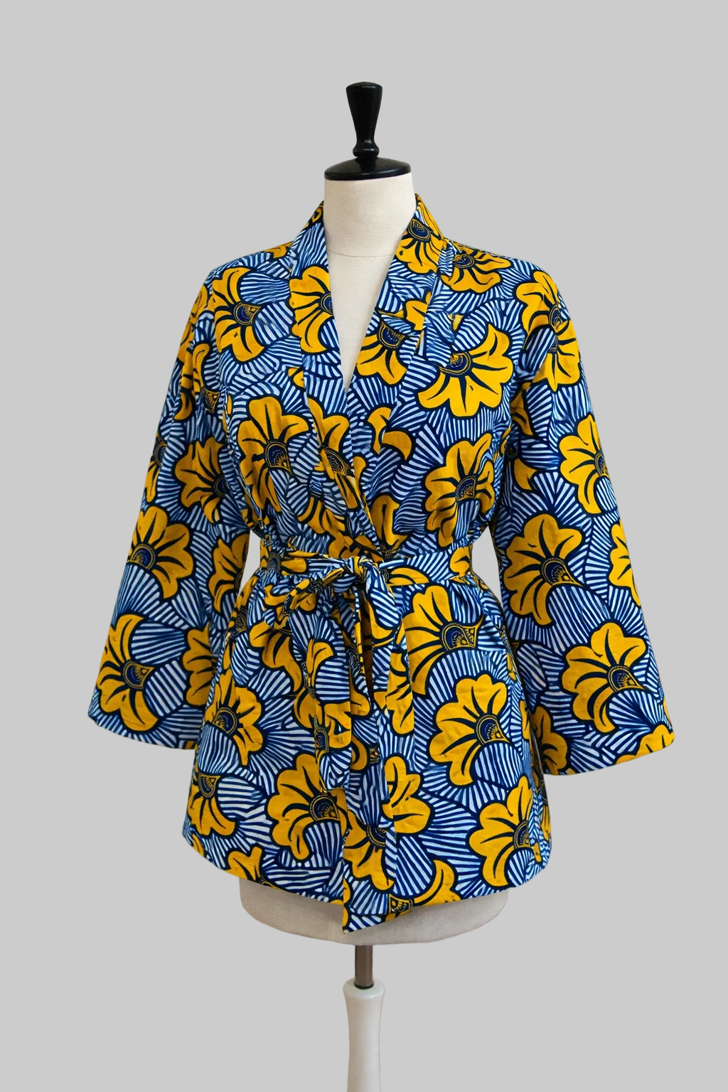 Box créative Couture | Coudre Kimono - Wax Jaune - Coffret couture complet