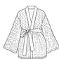 Box Créative Kimono Femme – Patron 34/56 + Tissu Broderie anglaise 100%coton  + Mercerie assorti complet / Noir